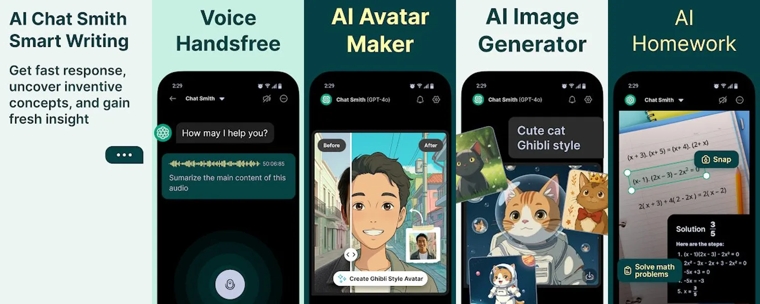 AI Chat Smith Smart Assistant screenshots